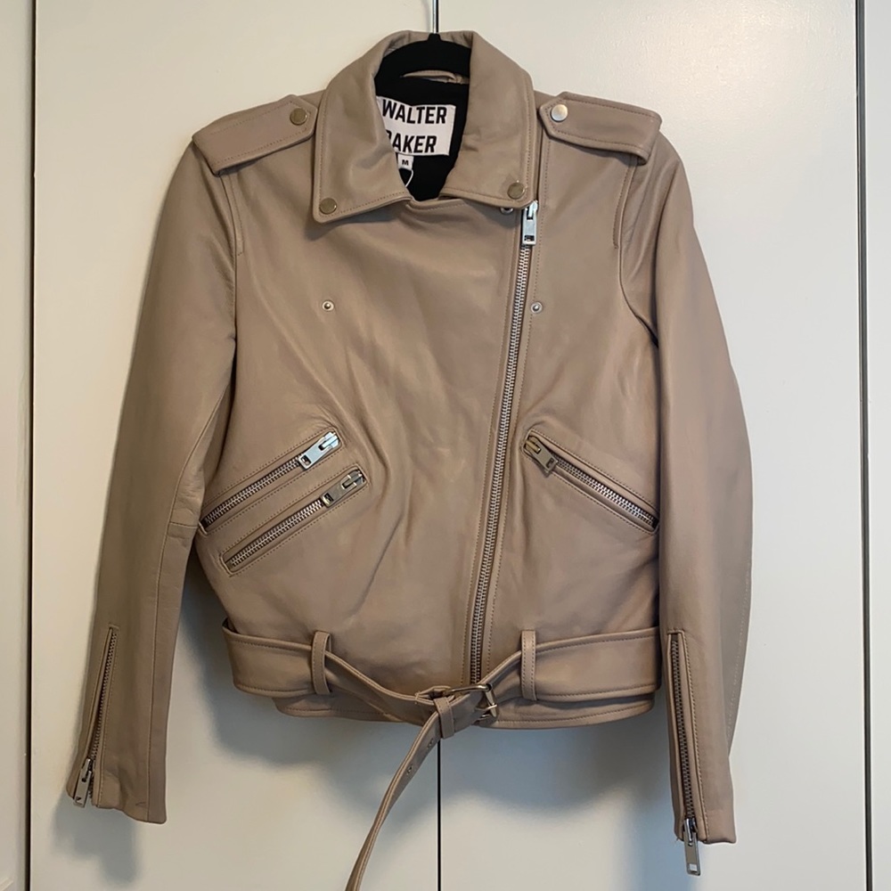 Walter Baker Allison Lamb Leather Biker Jacket